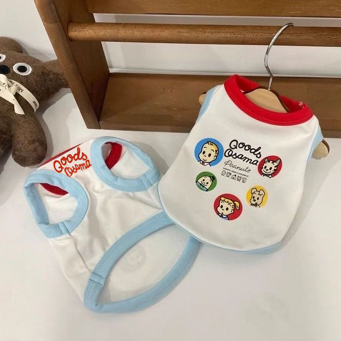 狗狗吊带背心春秋夏季薄款韩版ins衣服小型幼犬泰迪比熊博美猫咪
