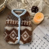 秋冬狗狗保暖棉服宠物马甲可爱雪纳瑞泰迪背心猫咪衣服狗狗绒马甲