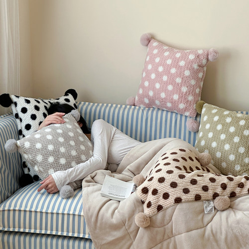 女神小清新加厚牛奶绒两用抱枕被