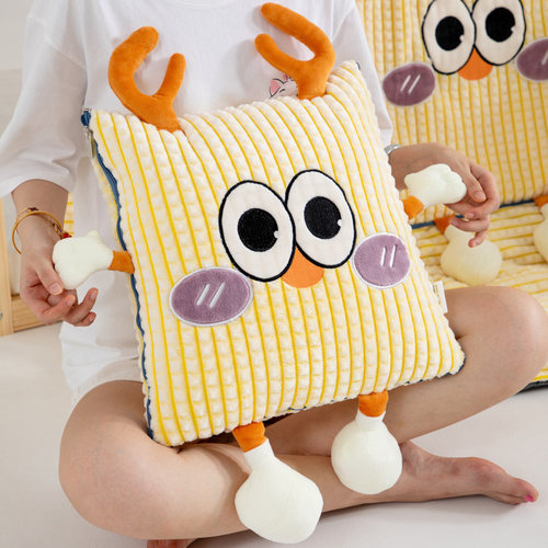 萌系卡通抱枕被车载靠垫折叠毛毯