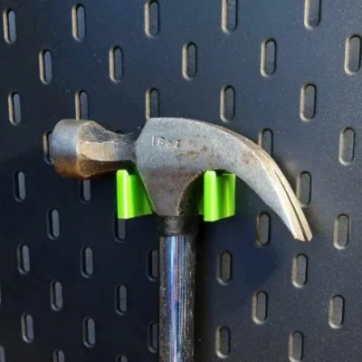 适用宜家SKADIS洞洞板配件羊角锤子支架多色可选可改金属方孔圆孔