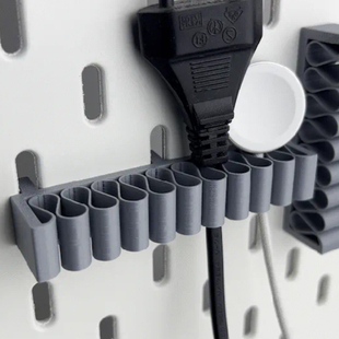 通用线缆收纳架多色适用于宜家SKADIS洞洞板配件可改金属方孔圆孔