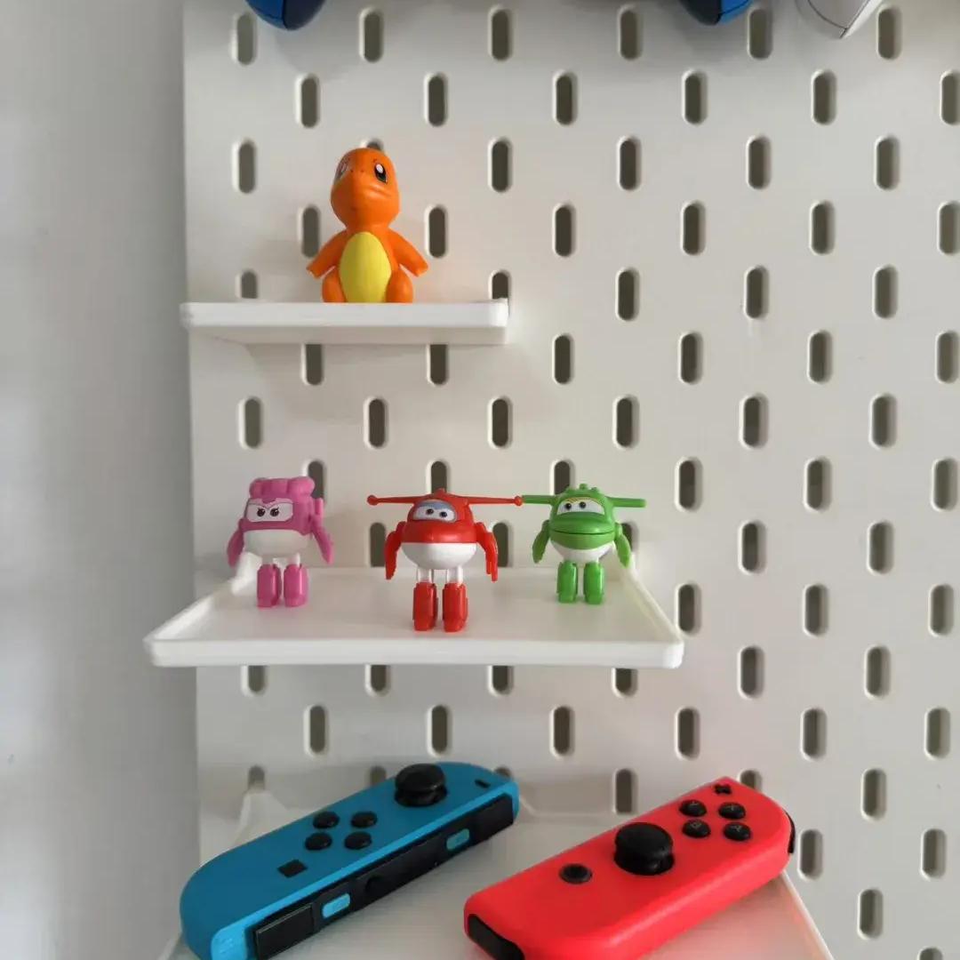 适用宜家SKADIS斯考迪斯 金属圆孔洞洞板配件 手办平面置物架