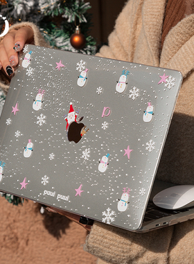 Puui原创适用macbook保护壳Pro13透明可爱15/16寸笔记本保护套ins