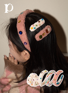 【赵昭仪同款】Puui原创高颅顶发箍格纹发饰小众布艺宽边复古ins