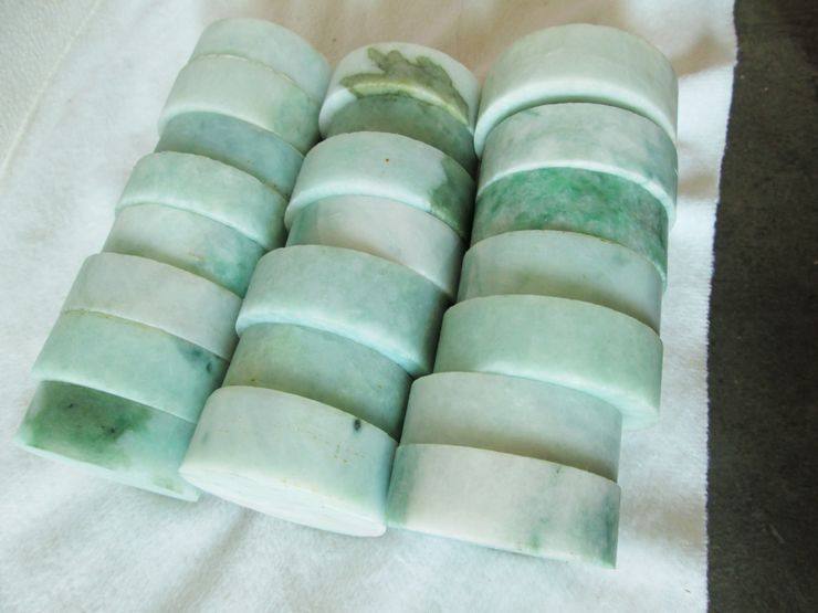 【明阳翡翠】 缅甸翡翠精品手镯芯22个 个个种水通透 单个价48元