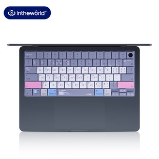 M2笔记本电脑键盘pro16寸保护膜防尘贴膜mac快捷键pro14功能13 极川适用Apple苹果Macbook Air13.6英寸M4