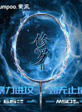 熏风修罗二代专业进攻羽毛球拍新款碳素纤维4U耐打超轻高端拍薰风