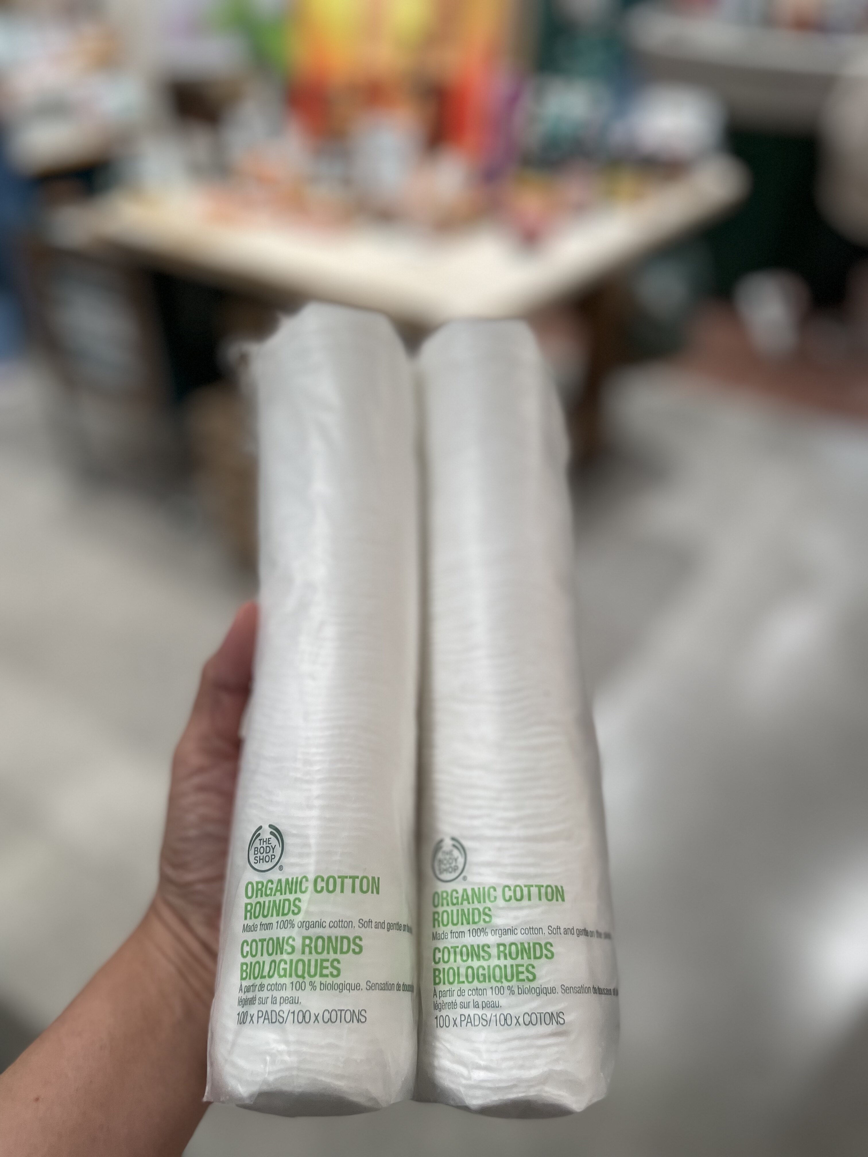 The body shop美体小铺有机化妆棉100片 卸妆棉 超柔软细腻