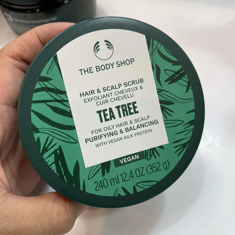 THE BODY SHOP茶树洗发头皮磨砂去除头皮角质清除毛孔净螨240ML