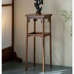 老榆木花架宋徽宗香几宋式花几宋朝实木架子中式盆栽架听琴图同款