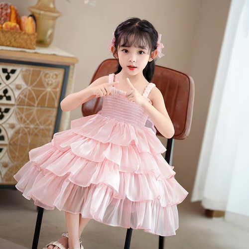 女童蝴蝶结公主裙连衣裙韩版夏季