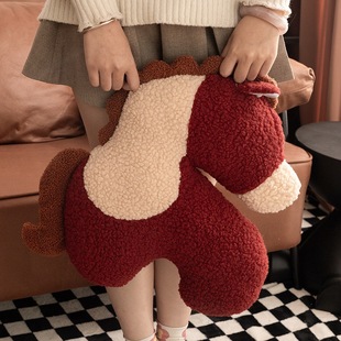 马年吉祥物毛绒玩具赤兔小马驹抱枕女生睡觉抱枕客厅沙发靠垫装饰