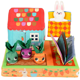 lalababy宝宝布艺玩具耐撕扯拔萝卜抽抽乐抽纸宝宝玩偶盖房子