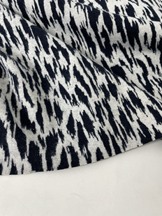 H47冬季色织抽象花磨毛针织布头 柔软细腻弹性连身裙上衣裤子面料