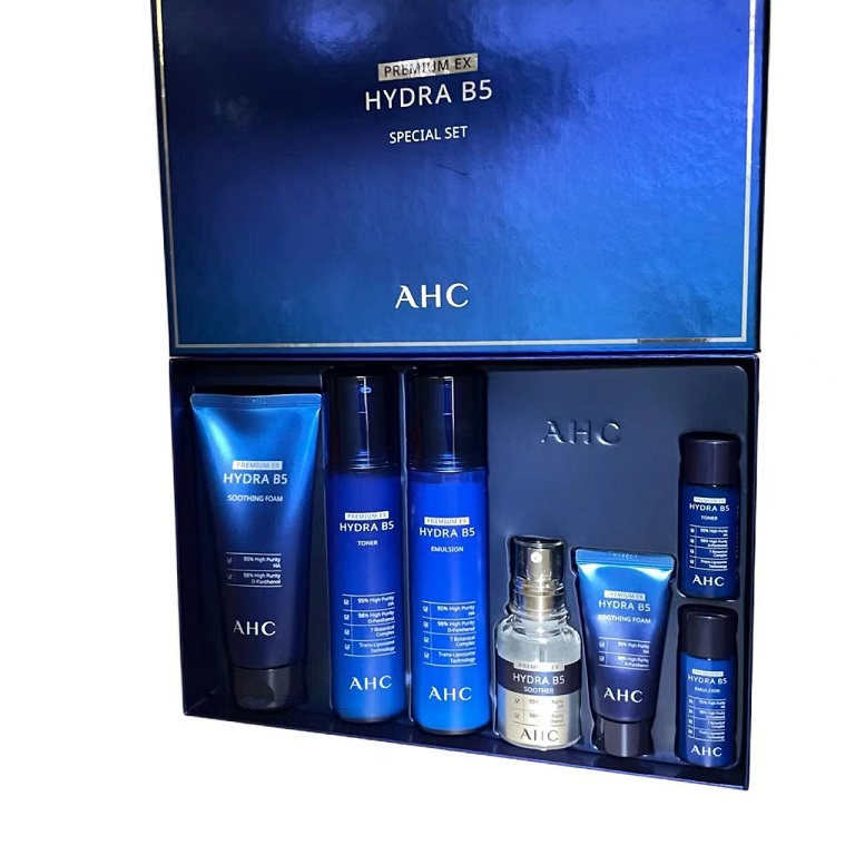 韩国AHC水乳B5玻尿酸6件套洗面奶精华水乳补水保湿滋润修护共7件
