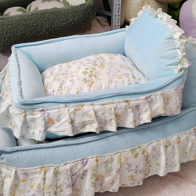 四季通用公主床 棉质狗窝猫窝可拆洗比熊宠物床马尔济斯约克夏