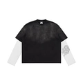 Fake Two-Piece Long Sleeves / Black