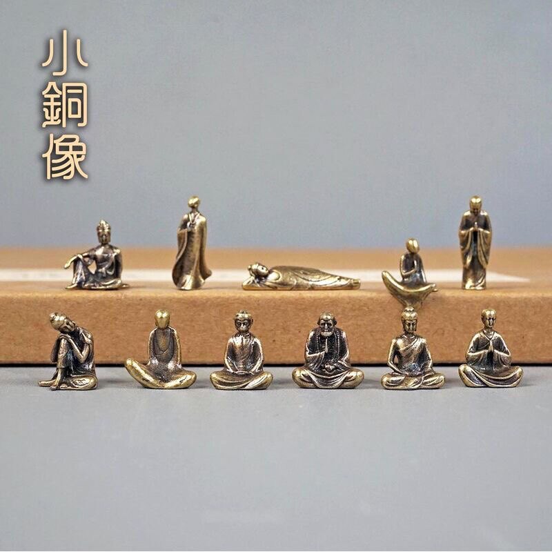 迷你竹林七贤微景观造景摆件古代人物奇石盆景假山庭院禅意装饰