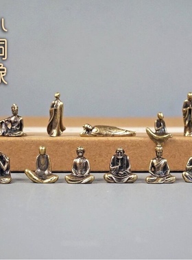 迷你竹林七贤微景观造景摆件古代人物奇石盆景假山庭院禅意装饰