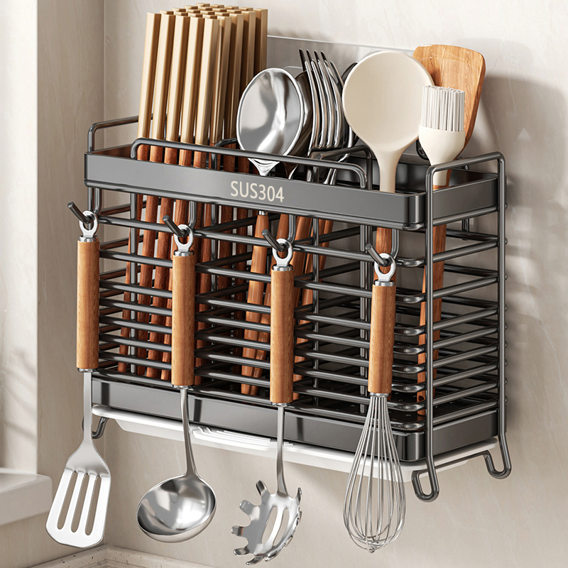 304不锈钢壁挂式筷子筒