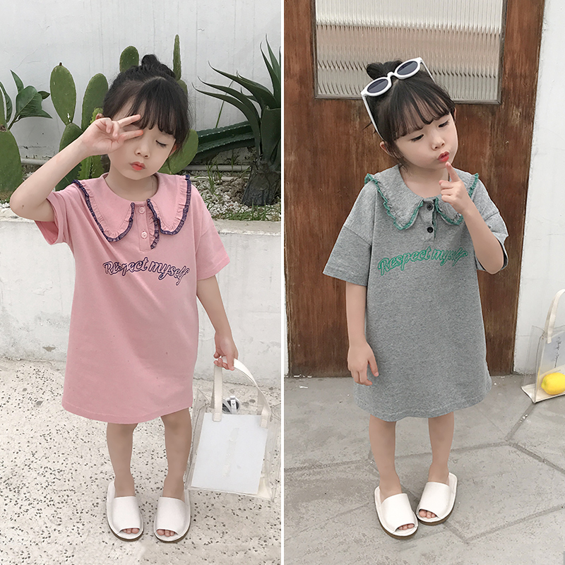 儿童装连衣裙2019新款夏装长款t恤有赠品