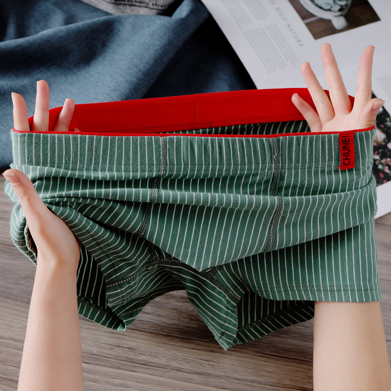 新款纯棉男士内裤男款平角裤裤衩