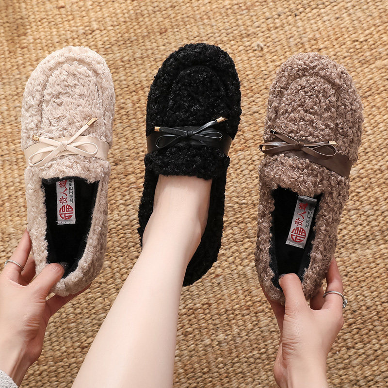 毛毛鞋女新款冬季加厚加绒棉鞋女一脚蹬懒人鞋时尚百搭休闲鞋外穿,女鞋,棉鞋,淘宝优惠券,粉丝福利购,淘宝优惠卷