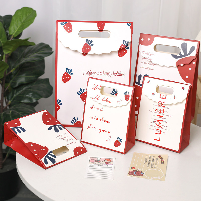 手提袋礼品袋包装袋小号礼袋ins风糖果少女可爱精致礼物袋纸袋子