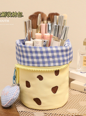 化妆刷收纳包便携立式高颜值大容量可爱化妆刷盒口红眉笔化妆刷桶