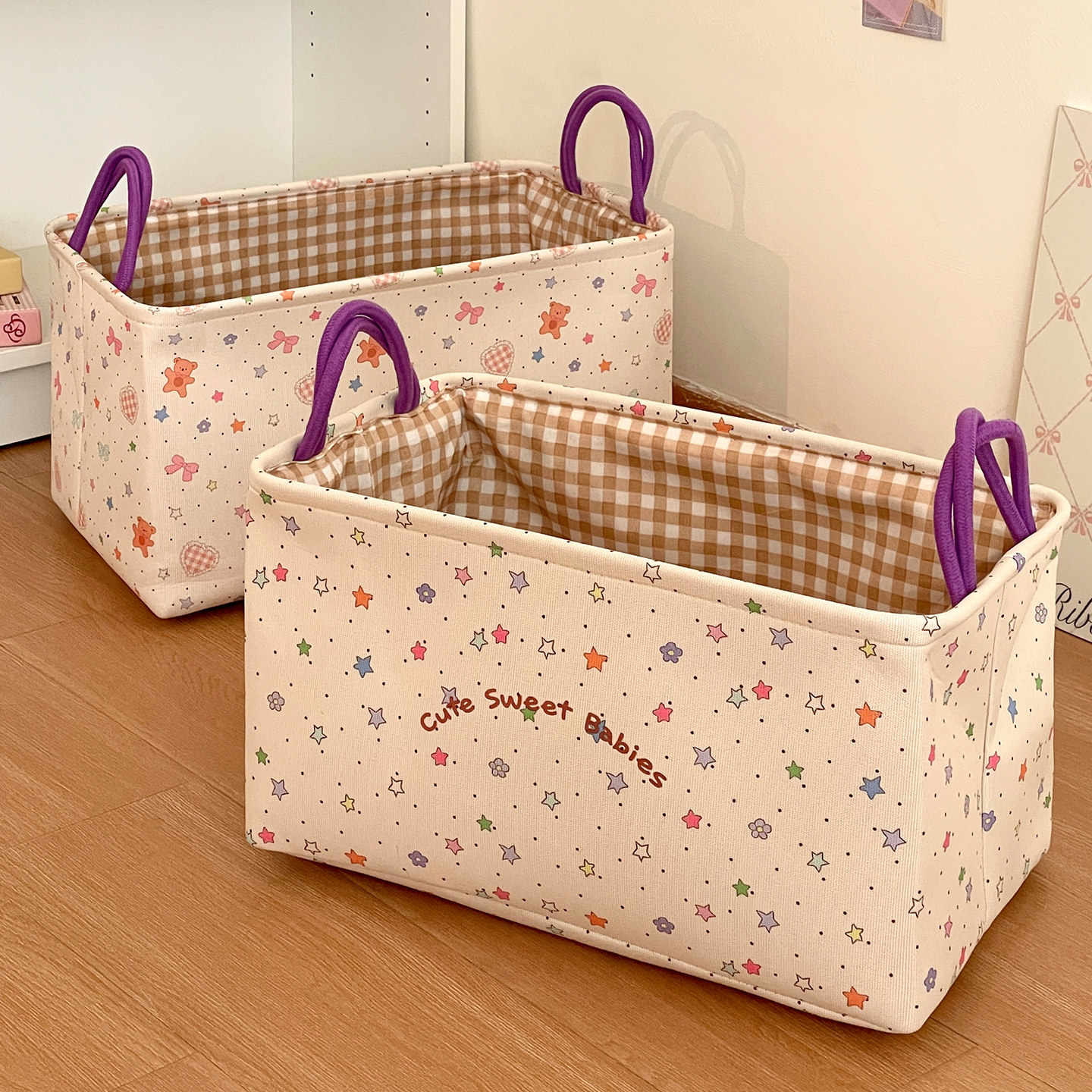 收纳筐布艺家用大容量可折叠手提零食玩偶杂物衣服储物篮收纳神器,收纳整理,收纳筐,淘宝优惠券,粉丝福利购,淘宝优惠卷