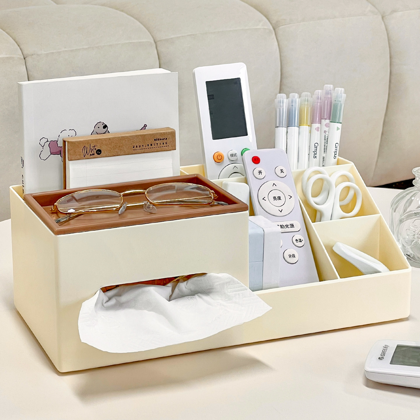 纸巾盒桌面客厅高档轻奢茶几餐巾纸多功能遥控器收纳弹簧抽纸盒,收纳整理,纸巾盒,淘宝优惠券,粉丝福利购,淘宝优惠卷