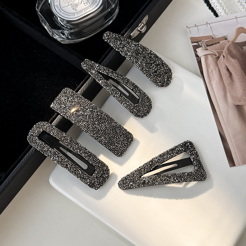 韩版亮片发夹头饰灰色bb夹高级百搭气质感发卡头饰女刘海夹边夹