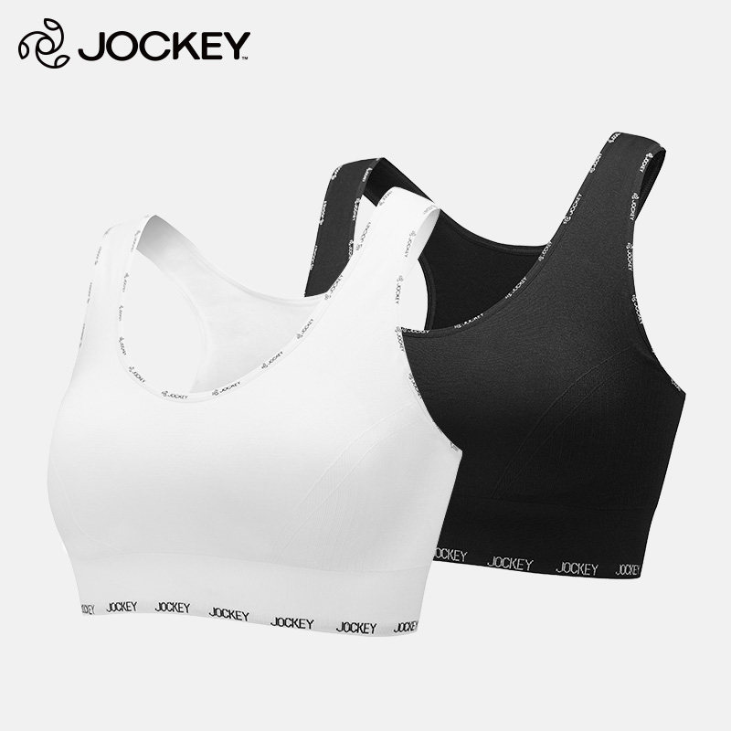 jockey运动风一片式无钢圈文胸