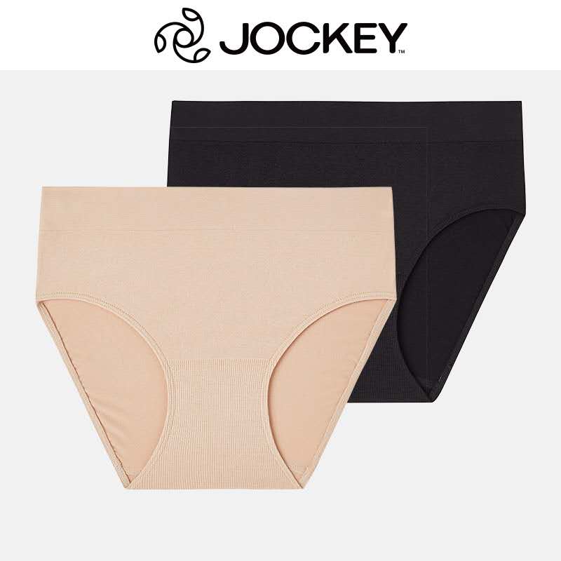 JOCKEY内裤女国际品牌正品无缝女士中腰三角内裤贴身安全裤2条装