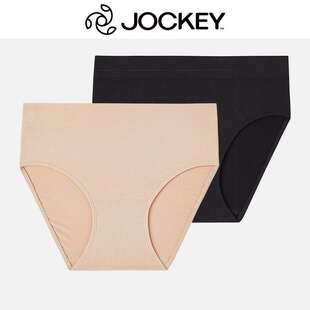 JOCKEY内裤女国际品牌正品无缝女士中腰三角内裤贴身安全裤2条装