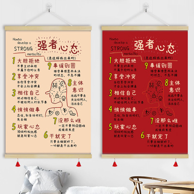 自我激励强者心态挂画装饰画字画