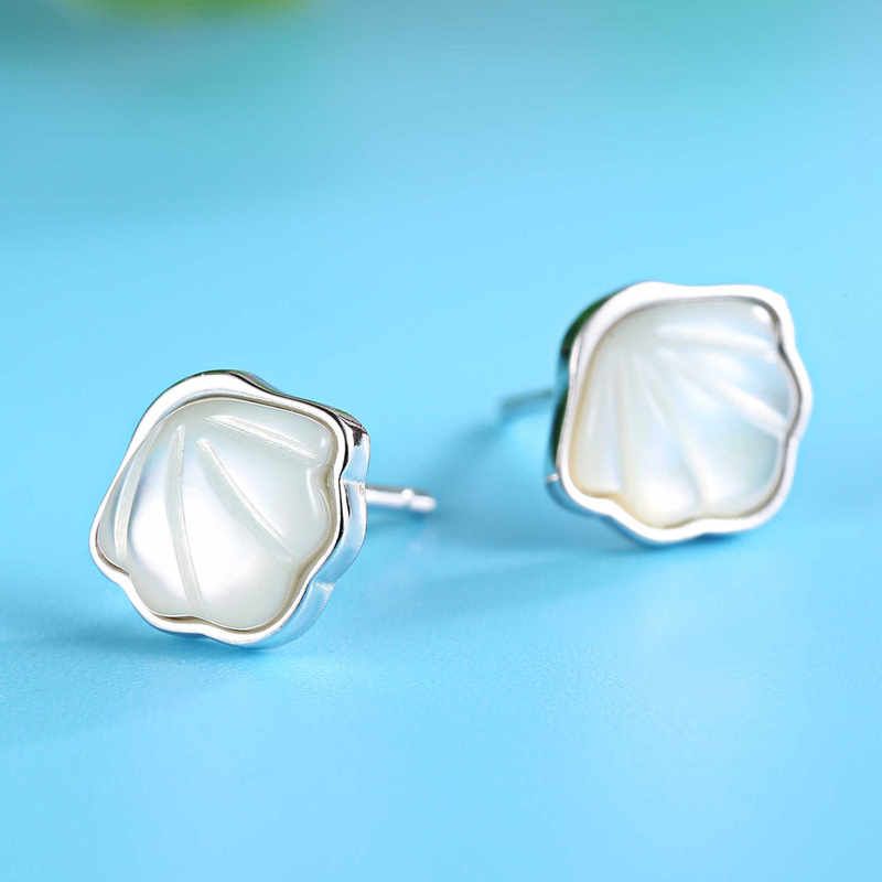 S925纯银一贝子项链女韩版ins小众设计感简约贝母吊坠锁骨链饰品