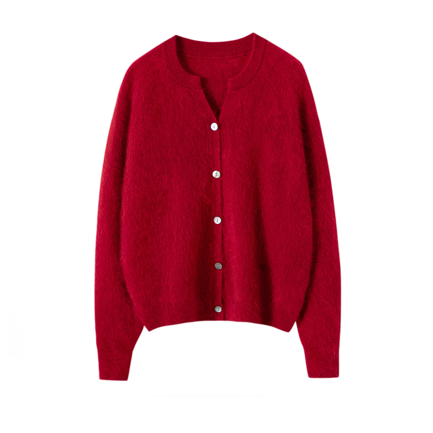 臻丨软糯轻奢拉绒100%纯山羊绒衫针织开衫女V领宽松加厚毛衣外套