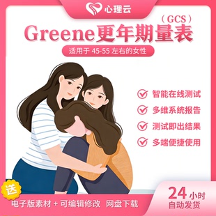 Greene更年期量表(GCS)女性更年期筛查围绝经期综合症状评估表