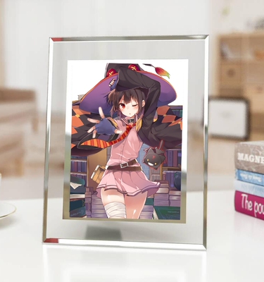 素晴为美好的世界献上祝福水晶玻璃相框阿库娅惠惠动漫周边桌摆台