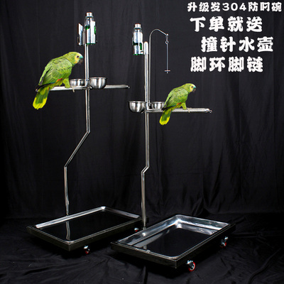 双鸟用站架不锈钢183小宠大型鸟