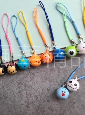 迪士尼TSUM 米老鼠大眼仔毛怪唐老鸭多款 卡通铃铛手机绳挂饰