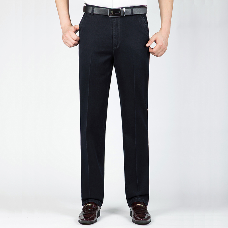 冬季厚款男士休闲裤 高腰深档宽松直筒男长裤 爸爸装微弹大码裤子|msdalam kategori Pakaian Lelaki, seluar santai - dari Buy2taobao.com untuk memberikan perkhidmatan ejen Taobao profesional membeli