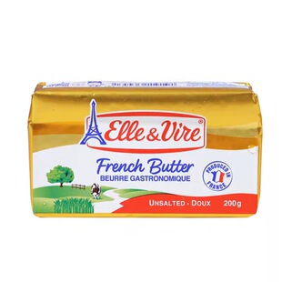 爱乐薇铁塔淡味黄油200g法国家用小块动物性发酵蛋糕饼干烘焙食材