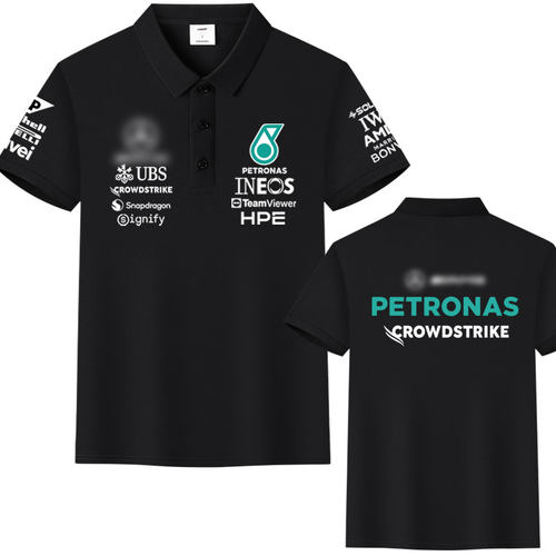 f1赛车服安东内利乔治拉塞尔梅奔车队赛车服冰丝棉POLO衫短袖t恤