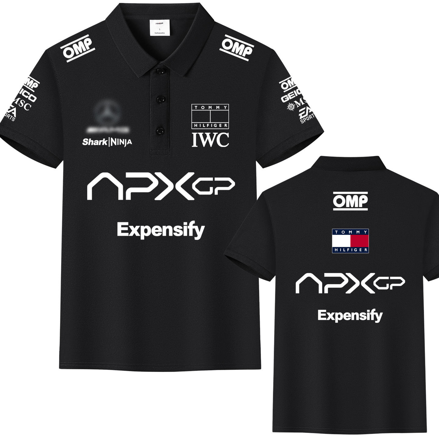 F1狂飙飞车电影赛车手APXGP同款冰丝棉POLO短袖T恤翻领上衣男宽松
