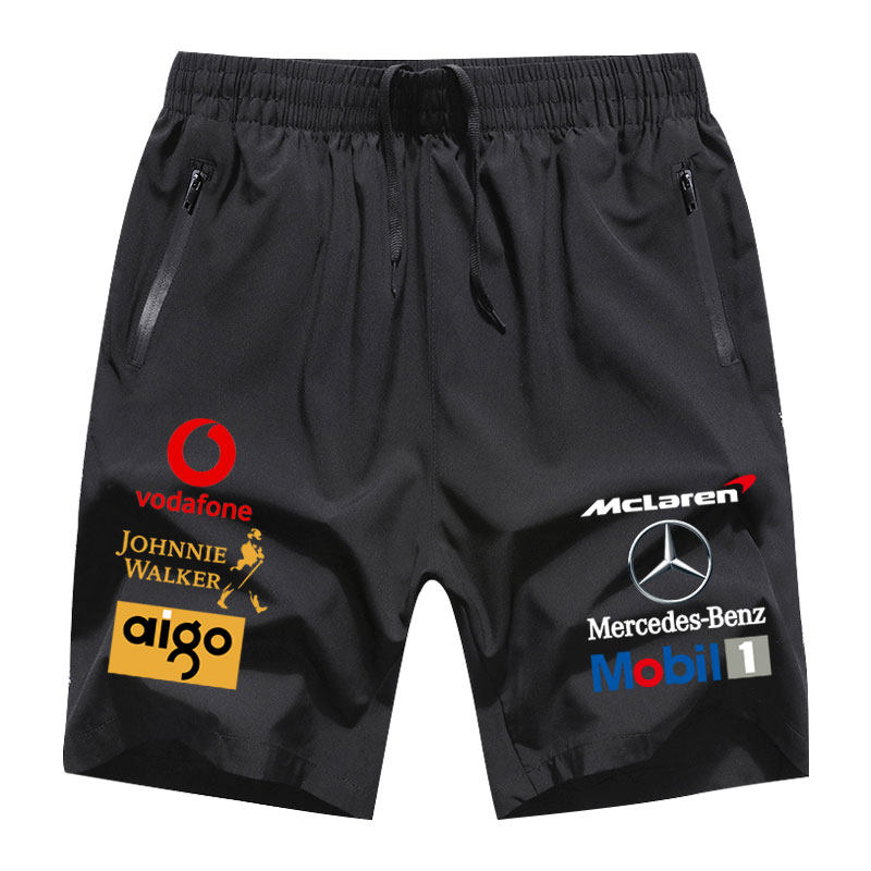 冰丝速干短裤五分裤F1奔驰车队