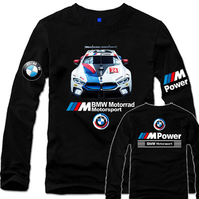 BMW宝马MPOWER部门性能汽车爱好者长袖t恤春秋体恤衣服定制车队服