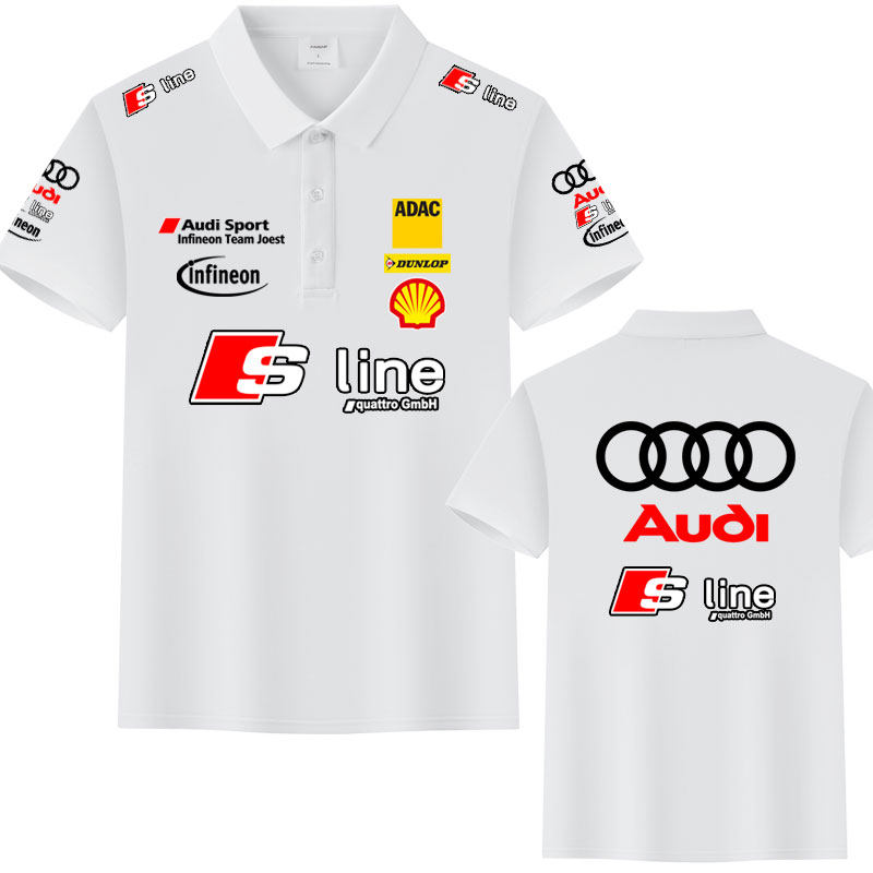 AUDI INFINEON TEAM JOEST T-SHIRT POLO SHIRT RACING SUIT MENS SHORT SLEEVE